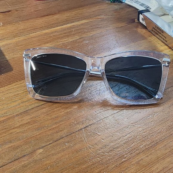 ?SALE? NEW AUTH Jimmy Choo SADY Transparent Sunglasses Crystal 56-16-145 main image 7